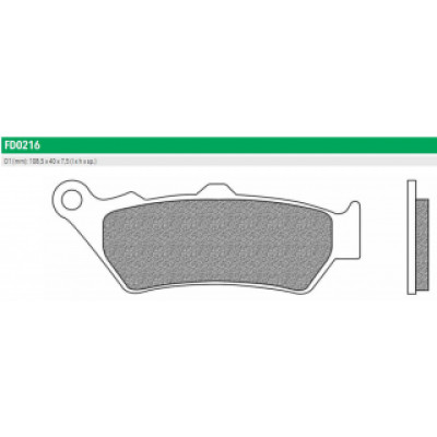 FD0216BT Тормозные колодки дисковые мото ROAD TOURING ORGANIC (FDB2006P) NEWFREN