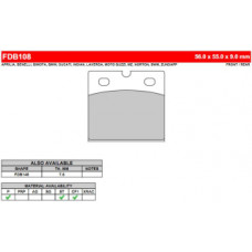 FDB108ST Тормозные колодки дисковые MOTO, блистер 2 шт