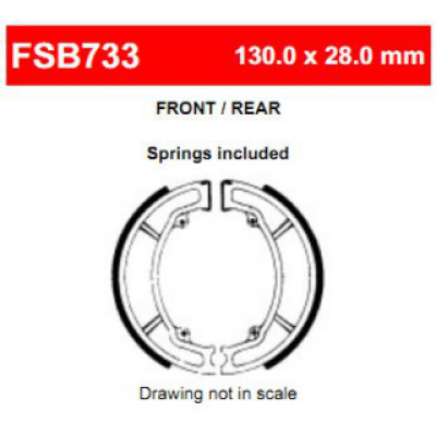 FSB733A Тормозные колодки барабанные MOTO, коробка 2 шт
