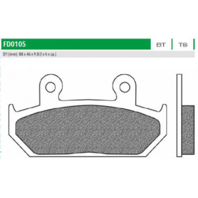 FD0105TS Тормозные колодки дисковые мото ROAD TOURING SINTERED (FDB663) NEWFREN
