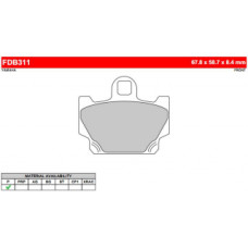 FDB311P Тормозные колодки дисковые MOTO, блистер 2 шт