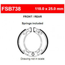 FSB738A Тормозные колодки барабанные MOTO, коробка 2 шт (FSB738EF)