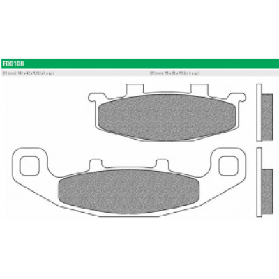 FD0108BT Тормозные колодки для KAWASAKI GPX GPZ, ZX, SUZUKI GSF, RG (FDB481P) NEWFREN