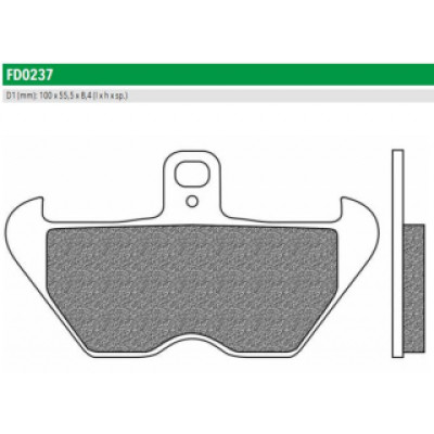 FD0237BT Тормозные колодки дисковые мото ROAD TOURING ORGANIC (FDB2050P) NEWFREN