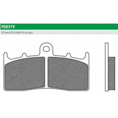FD0319TS Тормозные колодки дисковые мото ROAD TOURING SINTERED (FDB2124ST) NEWFREN