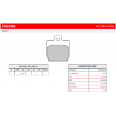 FDB2062EF Тормозные колодки дисковые MOTO, блистер 2 шт FDB2062AG