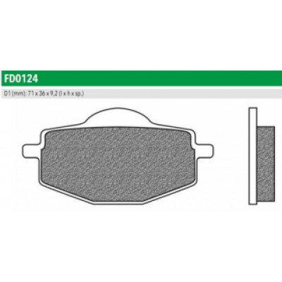 FD0124TS Тормозные колодки для GARELLI XO, GILERA RC, YAMAHA DT 125, XT 225, XT E 600  (FDB383P) NEWFREN