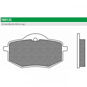 FD0135BT Тормозные колодки для YAMAHA XV 400, XV 535 (FDB591P) NEWFREN