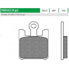 FD0352SP Тормозные колодки дисковые мото ROAD TTPRO SINTERED (FDB2164) NEWFREN