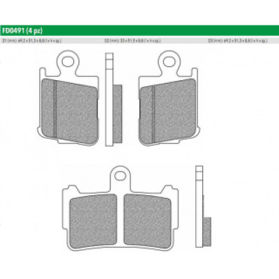 FD0491SP Тормозные колодки дисковые мото ROAD TT Pro SINTERED (FDB2259ST) NEWFREN