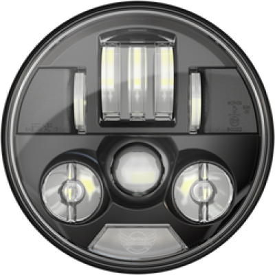 2001-1826, CUSTOM DYNAMICS, PROBEAM 7" HEADLIGHT INDIAN BLACK | alt partnumbers: PB-7-IND-B