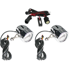 2001-2196, CUSTOM DYNAMICS, PROBEAM® LED HALO FOG LAMPS CHROME w/Clear Lens | '14+ Touring BCM | alt partnumbers: PB-FOG-BCM-C