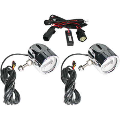 2001-2196, CUSTOM DYNAMICS, PROBEAM® LED HALO FOG LAMPS CHROME w/Clear Lens | '14+ Touring BCM | alt partnumbers: PB-FOG-BCM-C