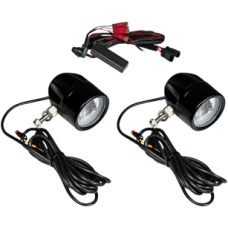 2001-2207, CUSTOM DYNAMICS, PROBEAM® LED HALO FOG LAMPS BLACK w/Clear lens | Universal | alt partnumbers: PB-FOG-UNV-B