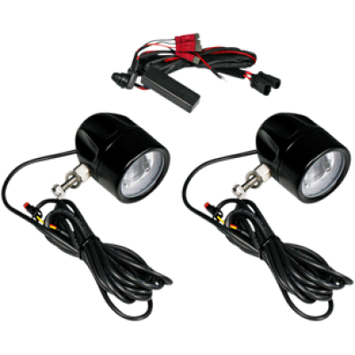 2001-2207, CUSTOM DYNAMICS, PROBEAM® LED HALO FOG LAMPS BLACK w/Clear lens | Universal | alt partnumbers: PB-FOG-UNV-B