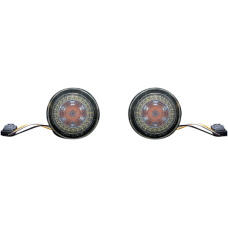 2020-1602, CUSTOM DYNAMICS, FRONT AMBER Turn/WHITE Run Halo PROBEAM® DYNAMIC RINGZ™ JAE LED INSERTS WITH SMOKE LENSES | alt partnumbers: PB-AW-JAE