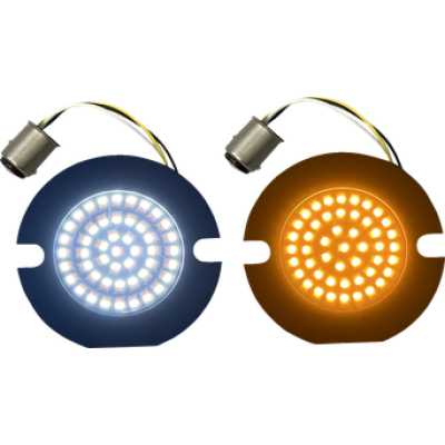 2020-1882, CUSTOM DYNAMICS, FRONT AMBER Turn/WHITE Run Dual-Color Genesis® 4 DYNAMIC CLUSTERS2™ 1157 LED INSERTS FLAT STYLE TURN | alt partnumbers: GEN-4-AW-1157T