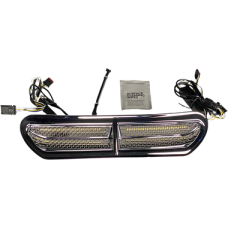 2040-2646, CUSTOM DYNAMICS, All-In-One Dynamic LED Batwing Fairing Vent Insert / Amber/White / Chrome | alt partnumbers: 29200007 CD-VENT-AW-C