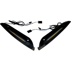 2040-2818, CUSTOM DYNAMICS, Genesis® 4 Dynamic LED Windshield Trim with Sequential Turn Signals - FLTR - Black | alt partnumbers: CD-RG-SWT-AW2-B