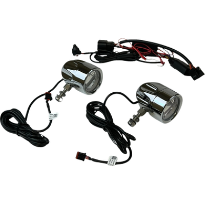2040-3247, CUSTOM DYNAMICS, PROBEAM® LED HALO FOG LAMPS CHROME w/Clear Lens | '23.5+ Touring | alt partnumbers: PB-FOG-23-C