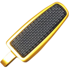 126-G-NR, CYCLESMITHS, Banana Board Footpegs - Gold