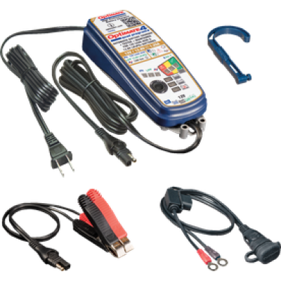 3807-0675, TECMATE, Optimate™ 4 Quad Program Battery Charger/Maintainer for AGM/GEL/STD 12V & LiFePO4 12.8/13.2V | alt partnumbers: TM-631