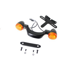 33-1481, Wyatt Gatling, Bullet Rear Light Bar and License Plate Relocation - MODELS with CENTRAL STOP - '99-08 Black | alt partnumbers: 53702-04A 68968-05 68969-05 68997-04