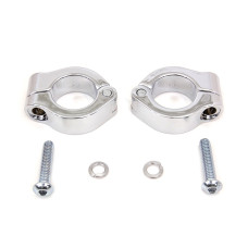 31-1349, vTwin Mfg, FOG LAMP ENGINE BAR CLAMP SHORT CHROME | alt partnumbers: 68000171 77717
