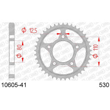 10605-41 звезда задняя (ведомая) стальная , 530, AFAM (JTR1334.41)
