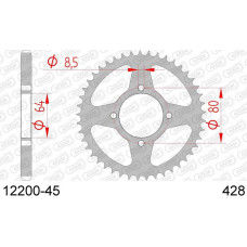12200-45 звезда задняя (ведомая) стальная , 428, AFAM (JTR838.45)