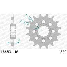 166801-15 звезда передняя (ведущая) стальная, 520, AFAM