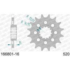 166801-16 звезда передняя (ведущая) стальная , 520, AFAM