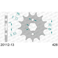 20112-13 звезда передняя (ведущая) стальная, 428, AFAM (JTF277.13)