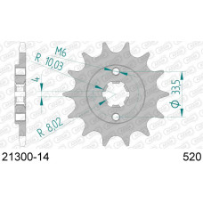 21300-14 звезда передняя (ведущая) стальная, 520, AFAM (JTF1554.14)