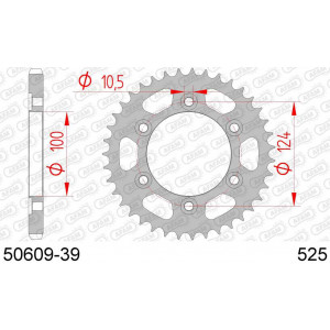 50609-39 звезда задняя (ведомая) стальная, 525, AFAM (JTR745.39)