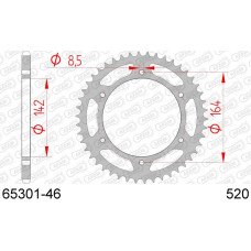 65301-46 звезда задняя (ведомая) стальная, 520, AFAM (JTR1068.46)