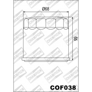 COF038 фильтр масляный МОТО (зам.K301)