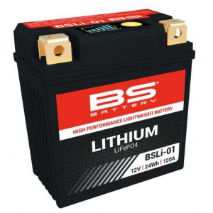 BSLI-01 Аккумулятор BS-Lithium 12В 2 Ач, 25,6 Wh, 120A 86x48x90, обратная ( -/+ )