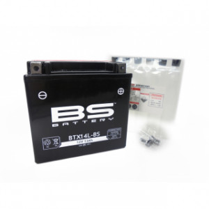 BTX14L-BS Аккумулятор BS AGM, 12В, 12 Ач, 200 А 150x87x145, обратная (- / +), (YTX14L-BS)