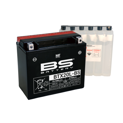 BTX20L-BS Аккумулятор BS AGM, 12В, 18 Ач 175x87x155, обратная ( -/+ ), (YTX20L-BS)