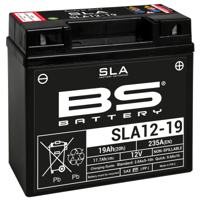 SLA12-19 Аккумулятор BS-battery 12В 18 Ач, 235A 182x77x168, обратная ( -/+ ), (GEL12-19)