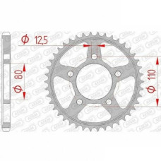10802-42 звезда задняя (ведомая) стальная , 525, AFAM