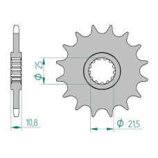 21512OEM-16 звезда передняя (ведущая) стальная с демпфером, 520, AFAM (JTF1595.16)