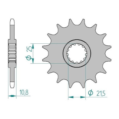 21512OEM-16 звезда передняя (ведущая) стальная с демпфером, 520, AFAM (JTF1595.16)