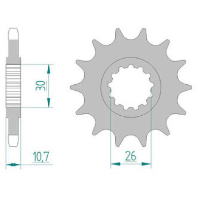 21607OEM-16 звезда передняя (ведущая) стальная с демпфером, 525, AFAM (JTF1591.16)