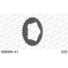 50608K-41 звезда задняя (ведомая) стальная, черная, 525, AFAM