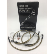 Армированные тормозные шланги Goodridge Kawasaki ZX6R 636 05-12, ZX6-RR 05-06 (Перед+Зад)