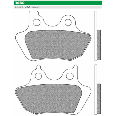 FD0389SH Тормозные колодки дисковые мото ROAD HD SINTER (FDB2097ST) NEWFREN