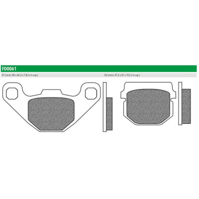 FD0061BT Тормозные колодки для HONDA, KAWASAKI, SUZUKI NEWFREN