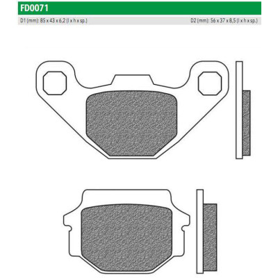 FD0071BT Тормозные колодки для APRILIA MX 125, PEGASO 650, KTM EXC 125 (FDB731P) NEWFREN